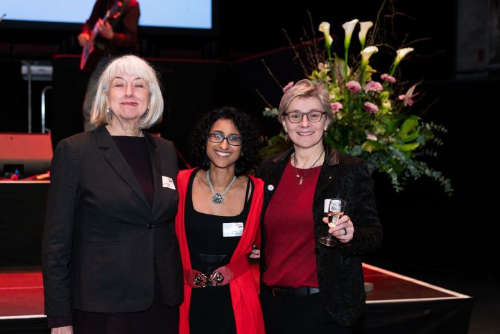 AWO Neujahrsempfang 2023: AWO Bundesvorsitzende Brigitte Döcker, AWO Bundesvorständin Selvi Naidu, und AWO Bundesvorständin Claudia Mandrysch (v.l.n.r.)