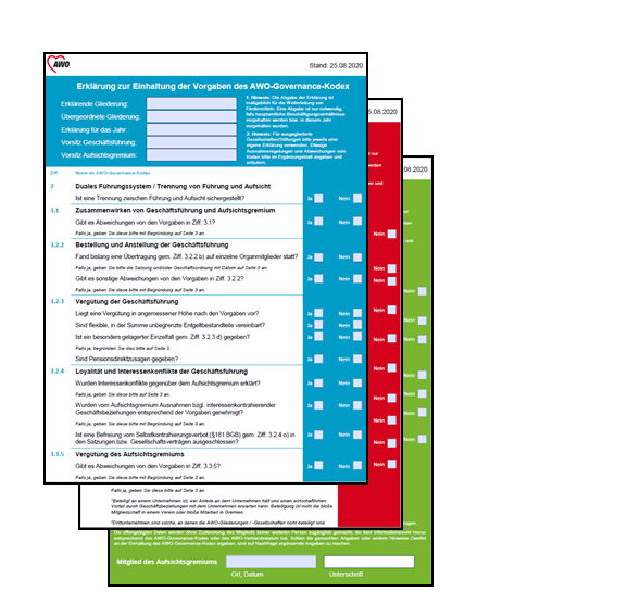 Formulare zum AWO-Governance-Kodex