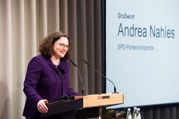 Andrea Nahles spricht beim AWO Neujahrsempfang